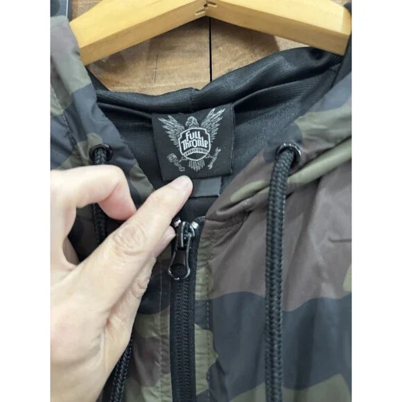 Full Throttle Energy Drink Camo Windbreaker Jacket Men's Size XL